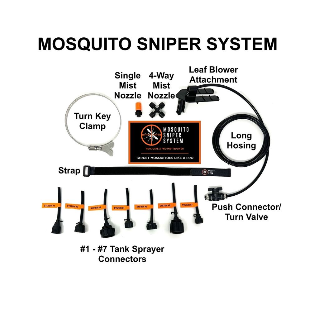 Mosquito Sniper System, Replicate A Pro Mist Blower - Turn Any Leaf Blower & Tank Sprayer Into A Mist Blower/Fogger