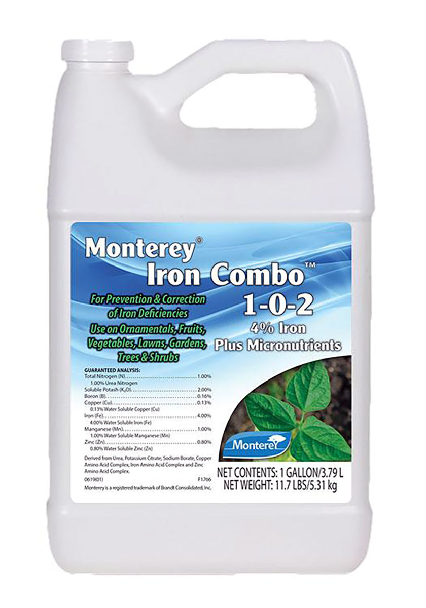 Monterey Iron Combo 1-0-2 + 4% Iron + Micronutrients (Gallon)