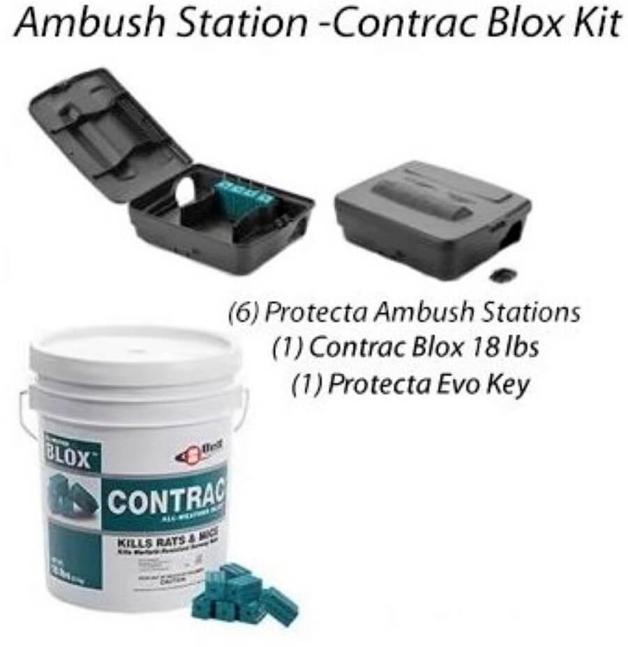 Ambush Bait Stations (6) + Contrac Blox (18 lbs.)