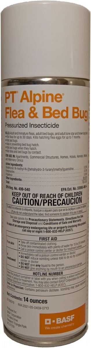 PT Alpine Flea and Bed Bug  Insecticide Aerosol with IGR (14 oz)