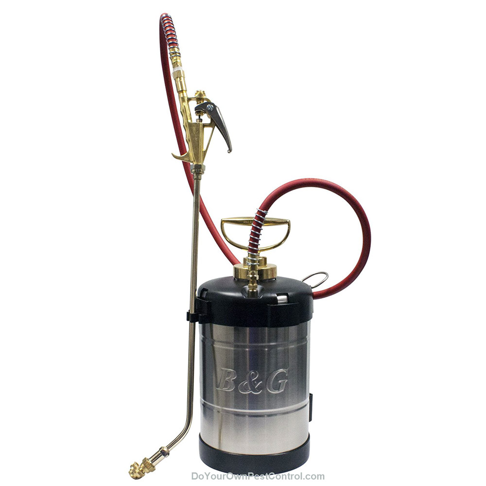  B&G 1 Gal. Stainless Steel Sprayer  18" # N124-S-18  (with Brass Pump Barrel and Wand)