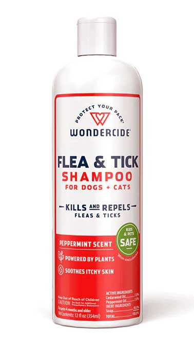 Wondercide Flea & Tick Shampoo for Dogs + Cats-12oz ( Peppermint Scent)