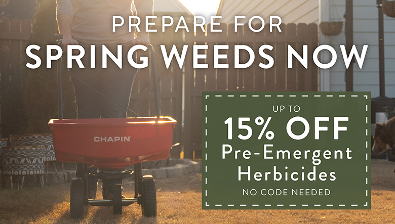 Pre-emergent 10-15% off